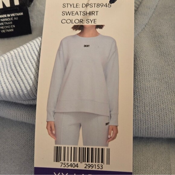 DKNY Women's Plus Size Comfort Crewneck Fleece Sweatshirt Top NWT XXL - Picture 4 of 11